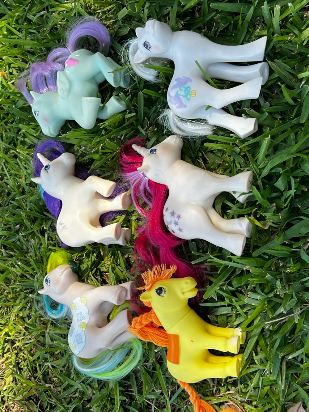 My Little Pony GEN1  Set of 6 Collectible Ponies ‘83-‘87’-‘89 in good condition